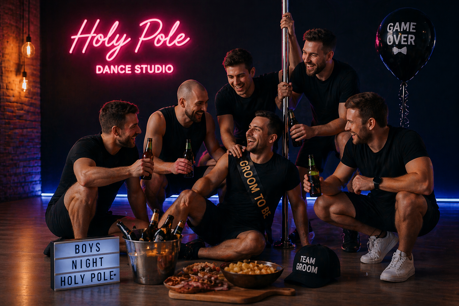 Poissmeesteõhtu Holy Pole Dance stuudios Tallinnas